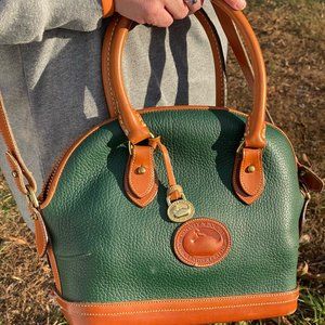 Vintage 90's Dooney & Bourke Handbag green/tan